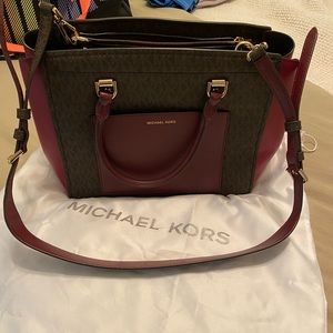 Red and brown Michael Kors